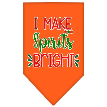 MIRAGE PET PRODUCTS I Make Spirits Bright Screen Print BandanaOrange Small 66-414 SMOR